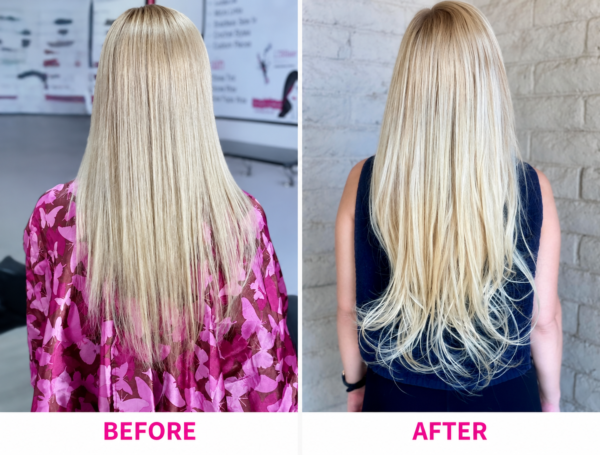 I-Tip Hair Extensions Before and After Before and after I-Tip hair extensions at LTBHair in Phoenix